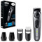 Braun Beard Trimmer Series 5 & Hair Clippers, Beard Trimmer Men Rechargeable, 40 Length Settings, 100-Min Cordless Runtime & Waterproof, BT5440, Silver, Black