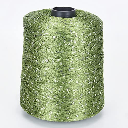 Mehrfarbiges Paillette-Garn, Pailletten, Stricken, natürliche Seide, für Handnadel, Häkelgarn, Linie, Pullover, 15