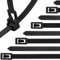 Collier de Serrage Plastique Réutilisables 300mm x 4,8mm, Colliers Rilsan Noir 100 Pièces, Attaches de Câble Nylon, Serre-Câbles Plastique