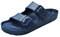 VICT POPU Pantoletten Damen mit Fussbett Sandalen Flach rutschfest Sommer Badelatschen Lässig Eva Slides Erwachsene Schlappen Marineblau 39