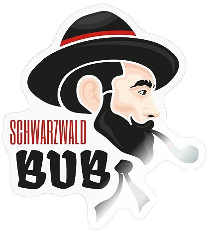 Spreadshirt Schwarzwaldbub Karl Schwarzwald Geschenk Sticker, max. 10x10 cm, 10 x 10 cm, Transparent glänzend