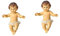 Abaodam 2 STK Religiöse Heilige Kinderverzierung Babyschmuck Minifigur Baby-Jesus-Figur Baby-Jesus-Statue Jesus-Baby-statuen Engel Figuren Puppe Krippe Weiß Harz Weihnachten