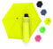 Doppler Regenschirm Safety Reflect in neon yellow I Regenschirm mit reflektierendem Rand & Handöffner I Mini Schirm mit passender Schirmtasche I Leichter Taschenschirm für Unterwegs