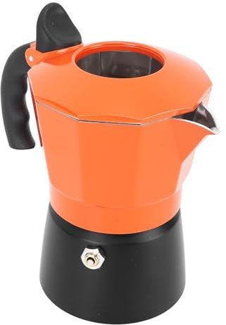 Moka Pot, Stovetop Coffee Pot 2 Valve Aluminium Heat Resistant Coffee Maker Pot for Office Home (150ml 3 Cups)