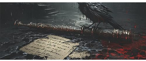 DNOVING 2 Rollen Geschenkpapier im Gothic-Stil, 147,3 x 58,4 cm, Geschenkpapier für Jungen & Mädchen, Geburtstag & Hochzeit, GWP-34602271