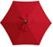 CEIEVER Replacement Parasol Cover, Replacement Parasol Canopy 2.7M/3M+6 Arms/8 Arms Replacement Parasol Fabric cover for Garden Umbrella (Red-3m+6 arms)