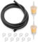 Hoypeyfiy Petrol Hose Kit Fuel Line Pipe Vacuum Tube, 2 Metre Fuel Line with 2PCS 6 mm / 8 mm Petrol Filters + 10PCS Metal Hose Clips