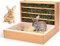 Heuraufe Kaninchen, Rabbit Hay Feeder, Hölzerner Rabbit Hay Feeder Für Kaninchen/Hasen/Meerschweinchen/Nager