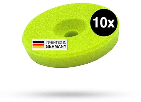 Liquid Elements – Centriforce V2 Polierpads 150mm – Polierschwamm mit speziell entwickelter Fräsung für optimierte Ergebnisse – Auto Polieraufsatz für Poliermaschinen (Grün | Soft Cut | 10 Stück)