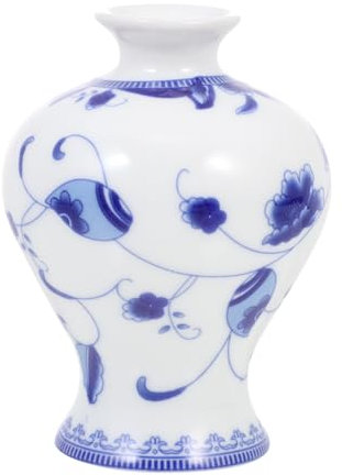 AOKWAWALIY Blaue Und Weiße Keramikvase Chinesische Vase Blaue Weiße Vase Chinesischer Stil Vase Für Blumenarrangements Porzellanvasen Bodenvasen Dekorativ Hoch Kleine Vase Blau Und Weiß