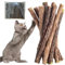 ZLXFT Bastoncini di Erba Gatta, 40pcs Matatabi Silvervine per Gatti, Bastoncini da Masticare, Erba Gatta Secca Pronta, Pulizia Denti
