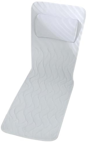 Cuscino a rete per vasca da bagno, vasca idromassaggio, grande, con cuscino antiscivolo, riutilizzabile, imbottito