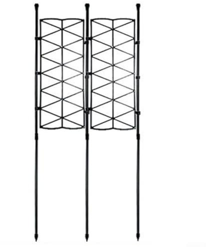 HEIBTENY Set di impalcature per piante rampicanti, recinzioni da giardino, rose, pergola per arrampicata, arrampicata, rivestimento in plastica, per pomodori, uva, cetrioli (6 poli 2 nets)
