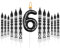 13pcs Racing Cars Themed Birthday Candles, Black and White Checkered Birthday Candles for Cake Numeral Candle Number Cake Topper for Boys Girls Theme Party Decoration (6)