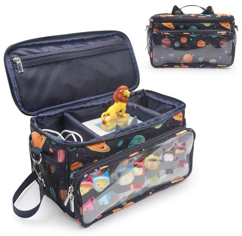 Tasche für Toniebox Tonie,Aufbewahrung für Tonies Hörfiguren,Tragetasche mit Schultergurt,für Toniebox Starter Set und Zubehör Tonies Figur, Zubehör Schutzhüllen-Organizer