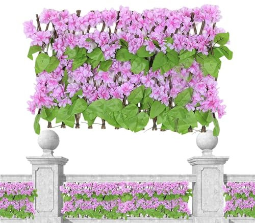 Panneaux de treillis pour l'extérieur, treillis en saule, clôture de jardin extensible en bois, panneaux de treillis pour l'extérieur, plantes grimpantes, espalier de plantes artificielles,