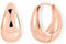 ASH'S CHOICE Roségold Creolen - Klobig & Ovale Chunky Ohrringe, leicht, breit, glitzer