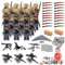YANAYANA Waffen Militär Set für Figuren, Mini Figures Military Kit, Polizei WW2 Armee Spielzeuge zum Ww2 Army Soldaten, Baustein Spielzeug, Militärspielzeug Kampfspielzeug für Kinder Geschenk