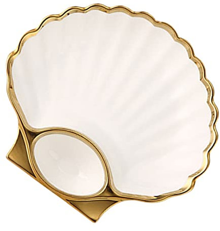 LABRIMP Teigtaschenform Mit Soßengitter Und Soßenschale Aus Keramik Dipschale Gewürzschale Untertasse Vorspeisenteller Für Knödel Pommes Frites Brathähnchen Und Salat