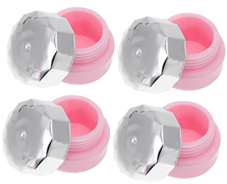 MERRYHAPY 4pcs Mini Nail Polish Bottles Empty Jars for DIY Nail Polish Eye Skincare Products Lightweight Reusable Sealed Design for Travel Storage