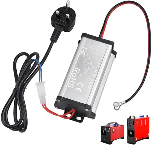 240V to 12V Power Converter Adapter, Diesel Air Heater Power Supply Adapte | AC-to-DC Transformer for 5KW/8KW All-in-One Diesel Parking Heater,Suitable for Indoor Use in RVs, Caravans