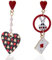 Clyhon Hypoallergene Herzförmige Ohrringe - Charms Ohrhänger Schmuck für Mädchen - Hochzeit, Geburtstag, Muttertag