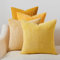 Topfinel Kissenbezug 45x45 cm 4er Set Kordsamt Kissenbezüge Gelb Kissenhülle Dekokissenbezug Sofakissen Dekokissen deko für Sofa Schlafzimmer Wohnzimmer Balkon Kinder lauschig Farbverlauf