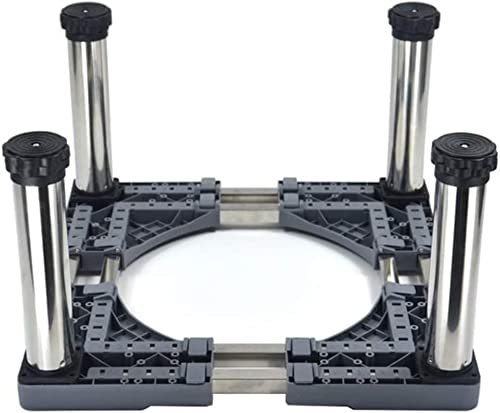 XAoSCd Base De Support De Machine À Laversupport De Machine À Laversupport De Réfrigérateur Réglable Longueur/Largeur 48-66 Cm Plateaux De Sol De Réfrigérateur Base De Climatis,4legs-28-32cm