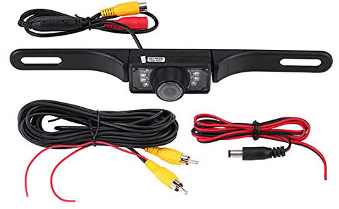 Rückfahrkamera für Autos, 140° Weitwinkel, Kfz-Kennzeichen, Reaview Reverse Backup, Nachtsichtkamera, Nummernschild-Rückfahrkamera, Wasserdicht, mit 7 LED-Leuchten