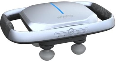 RENPHO 4-Head Massage Gun Deep Tissue with 4 Levels,Electric Massager Tool with Replaceable Massage Head for Legs Arms Waist Back Full Body Muscle Pain Relief for Home Office Work,Gifts for Women Men