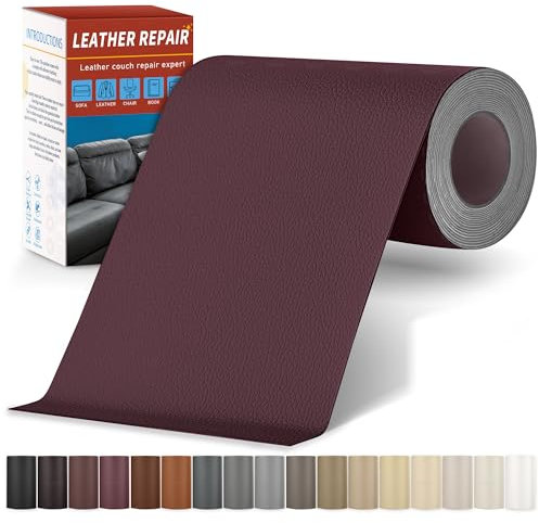 Sgooyir Leder Reparatur Set, 10x200cm Kunstleder Selbstklebend, Kunstleder Reparaturset Flicken Selbstklebend Patch für Autositze, Sofa, Jacken, couch, Möbel Fuchsia
