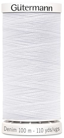 Nähmit - Gütermann DENIM 100-Meter Jeansgarn hochwertig und reißfestes Nähmaschinengarn + GRATIS FARBKARTE (A02-1005)
