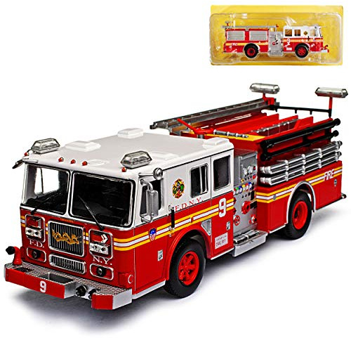 Ixo Saegrave New York Fire Department Feuerwehr Rot 1/43 Atlas Modell Auto