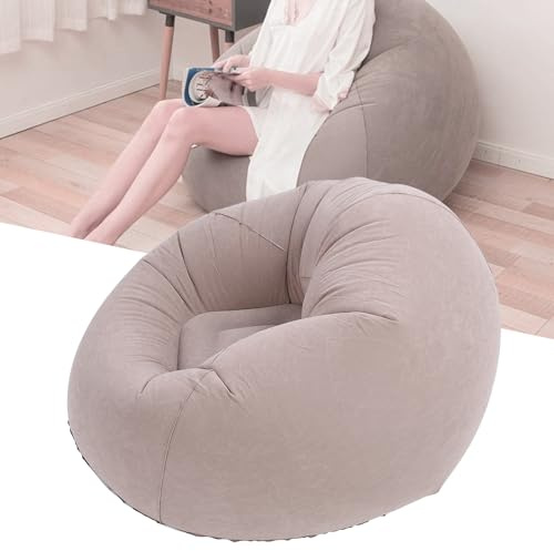 Respicefinem sedie a sacco gonfiabile per sedia da salotto per adulti sedia gonfiabile portatile divano divano per soggiorno camera da letto balcone sala grigio grigio