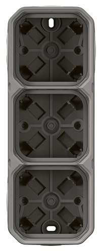 Legrand - Caja triple estanca Plexo - Para montaje en superficie horizontal o vertical - Gris - 069680LE