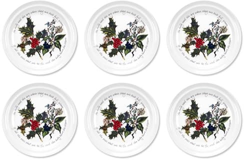 Portmeirion Home & Gifts HV05075 Plate, Ceramic, Multi-Colour,21.5 x 21.5 x 3 cm