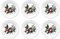 The Holly & Ivy Plato, cerámica, Multicolor, 21.5 x 21.5 x 3 cm, 6 Set