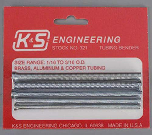 Set of 5 Tube benders for Brass, Copper, Aluminium tubing for a kinkless Bend