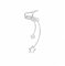 Tuscany Silver Damen-Ohrklemme Sterling Wire Star and Cubic Zirconia Ear Cuff 925 Silber Zirkonia weiß Rundschliff-8.50.0209