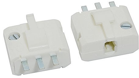 GEFOM 24366 2 FICHES DCL 2 POLES + TERRE, Blanc