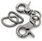 craftmemore Wirbel Trigger Snap Haken börse Landyard Clip Karabiner Verschlüsse mit D-Ringen 10 Sets Gunmetal