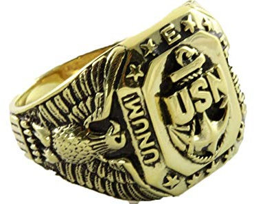 US-Navy United States US Marine Corps Siegelring Military Herrenring (66 (21.0))