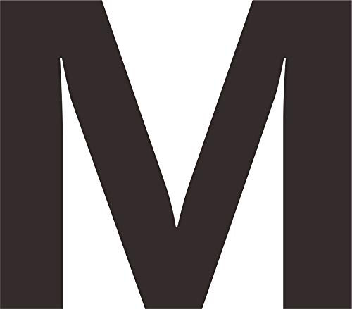 INDIGOS UG Auto Aufkleber M - schwarz - wetterfest - Autoaufkleber Buchstabe Zahl Motorrad Fahrrad Helm Tür Fenster Beschriftung Glas Briefkasten Mülltonne 10cm