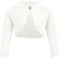 trudge Mädchen Bolero Baumwolle Langarm Front öffnen Strickjacke Oberbekleidung Abend Hochzeit Cremeweiß 130
