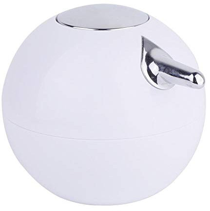 Dispenser di Sapone Liquido da 380 ml, Dispensatore Manuale di Sapone per o Bagno, Dosatori per sapone liquido, 11.3 * 11.3 * 10,5cm(bianco)