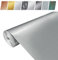 DecoMeister Lámina Adhesiva Para Muebles Nevera Efecto Aluminio Cepillado Vinilo Autoadhesivo Plata Para Cocina Puertas Pared Papel Decorativo Para Bricolaje Decoración Para Hogar Rollo 90 x 210 cm