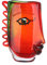 GILDE GLAS art Vase Design - Dekoobjekt - Unikat handgefertigt aus Glas H 31 cm