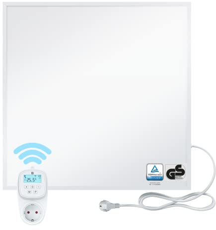 BR Bringer Infrarotheizung 300 Watt - mit Smart Thermostat und App - Infrarot Elektroheizung Energiesparend - 5 Jahre Garantie, TÜV GS - Deutsche Qualitätsmarke (weiß)