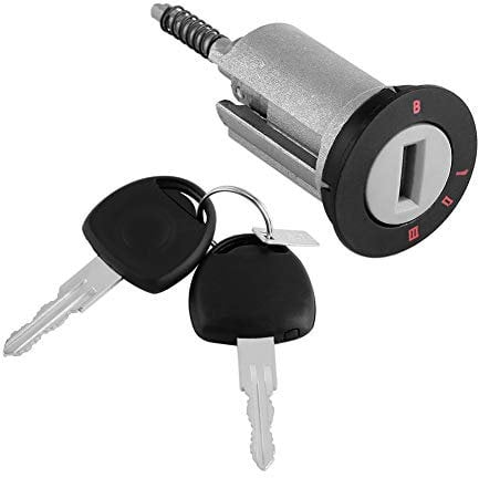 KIMISS Cerradura de encendido,barril de cerradura de encendido de coche con 2 llaves para MERIVA TIGRA COMBO