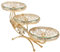 Cabilock Muffin Obst Etagere 3 Etagen Tortenständer Glas Metall Kuchenständer Tortenplatte Obstschale Dessert Cupcake Ständer Tortentreppe für Hochzeit Tischdeko Nachmittagstee Party Deko